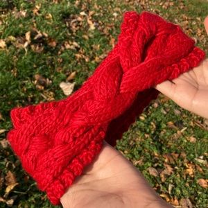 Red Knit Headband